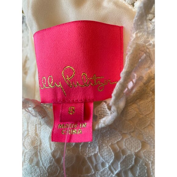 Lilly Pulitzer® Averi Long Sleeve Sheath  Lace Dress White Size 8 New With Tag - Picture 6 of 6